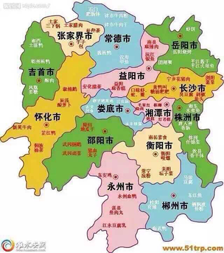 湖南省各地区的特产分布