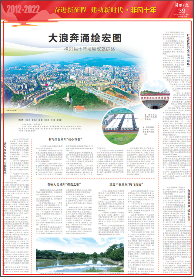 大浪奔涌绘宏图——桂阳县十年发展成就综述